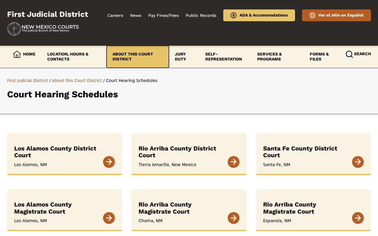 Rio Arriba County active warrants court docket directory