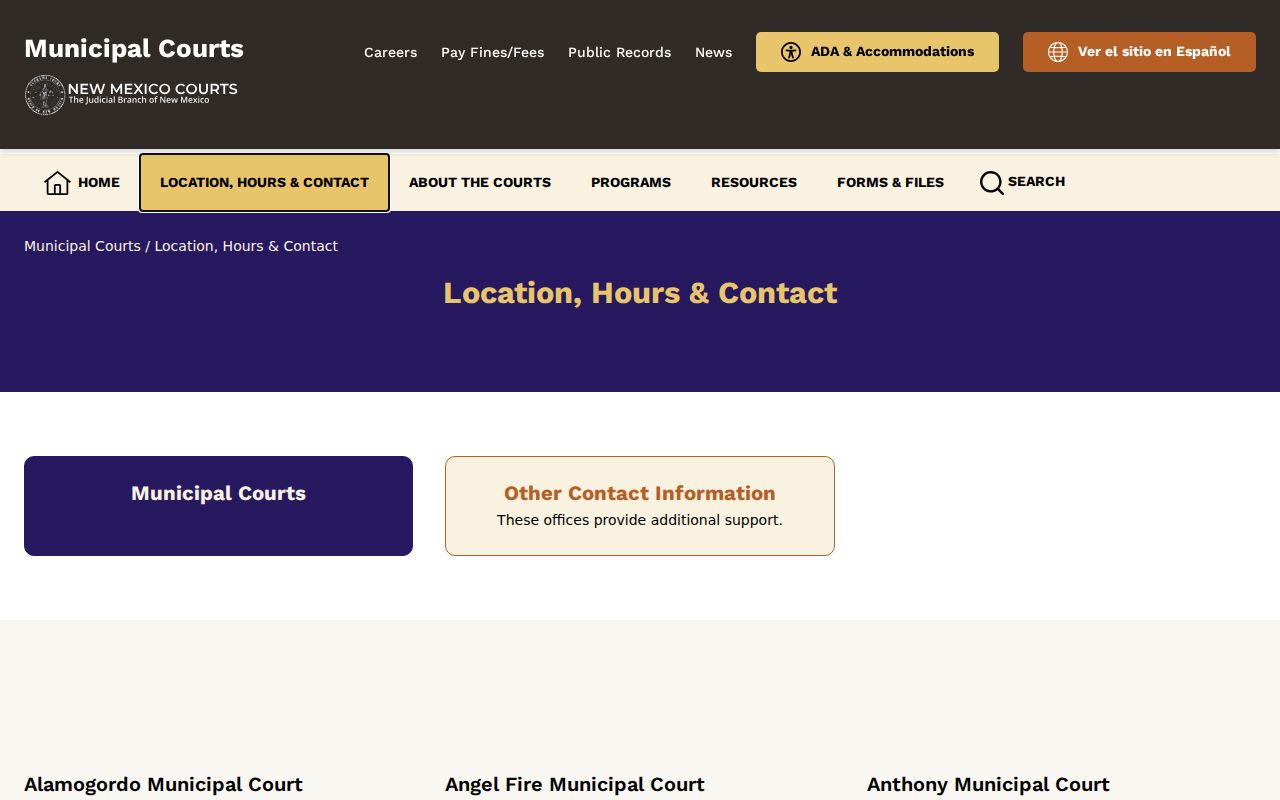 Rio Arriba County municipal court warrant directory for Española and Chama